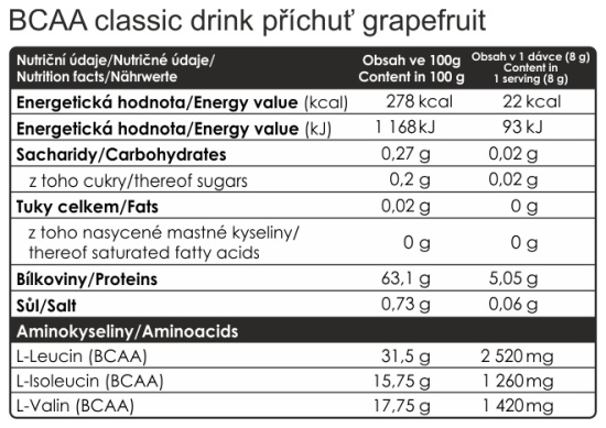 BCAA classic drink 400 g