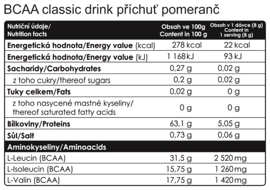 BCAA classic drink 400 g