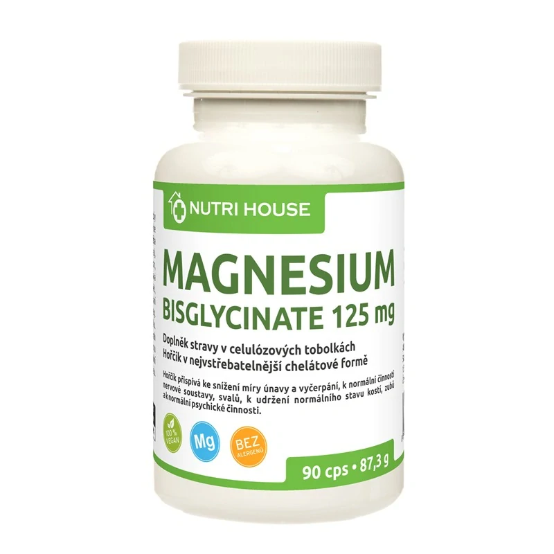 NutriHouse MAGNESIUM BISGLYCINATE 125 MG 90 CPS.