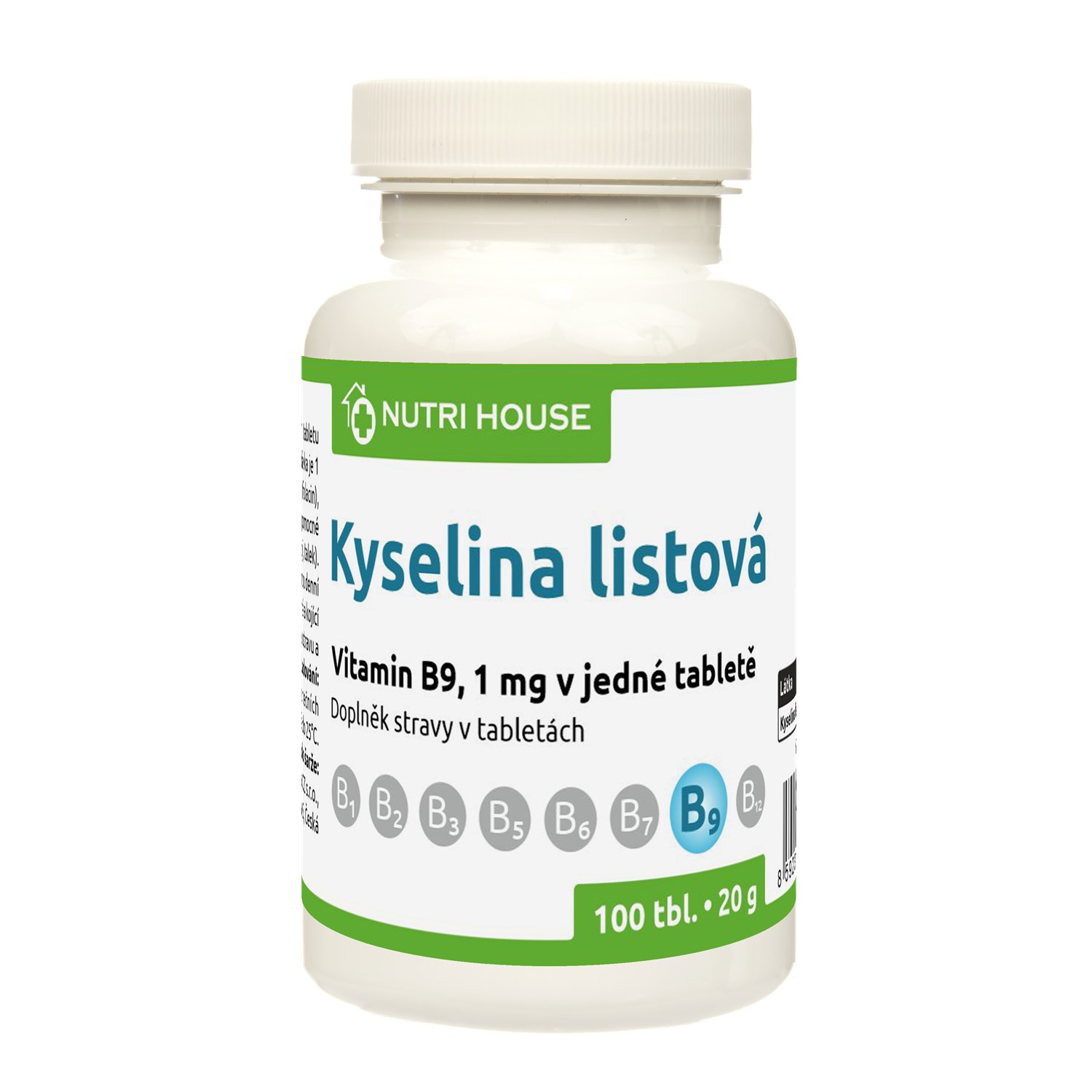 NutriHouse Kyselina listová - Folacin (vit. B9) 100 tbl.