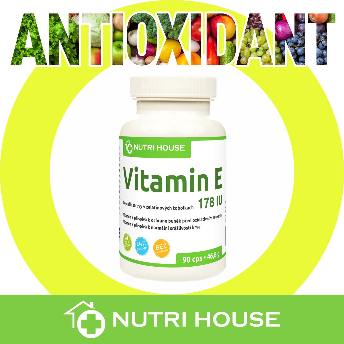 NutriHouse VITAMIN E 90 cps.